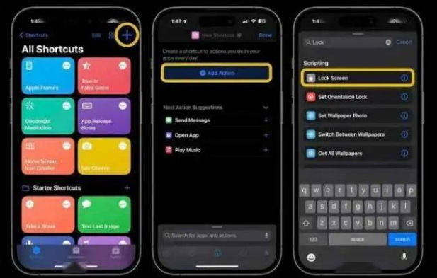 河南苹果14锁屏维修店分享iPhone14升级iOS16.4后如何创建锁屏快捷方式 