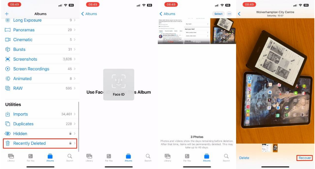 河南苹果14维修分享 iPhone14 上恢复已删除的照片 