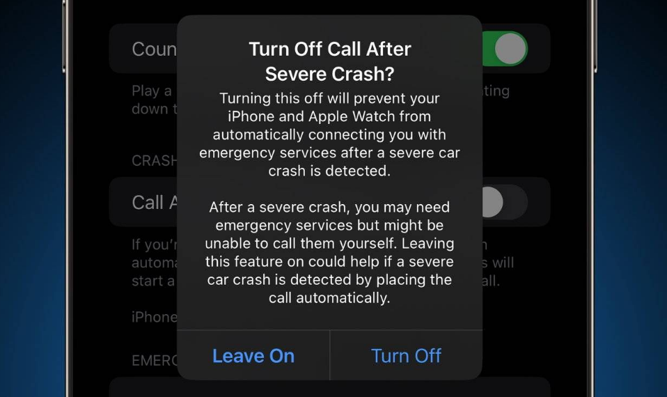 河南苹果14维修分享 iPhone 14 和 Apple Watch 上关闭崩溃检测 
